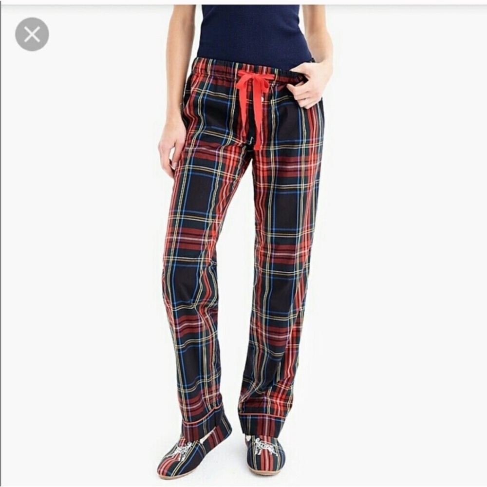 J. Crew Stewart Tartan Plaid Pajama Pants Small NWT